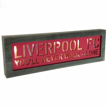 FC Liverpool cedule na zeď Light Up Wooden