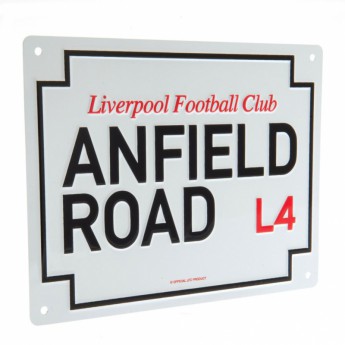 FC Liverpool cedule na zeď Anfield Road Sign
