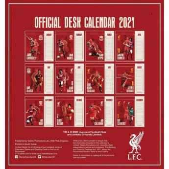 FC Liverpool stolní kalendář 2021