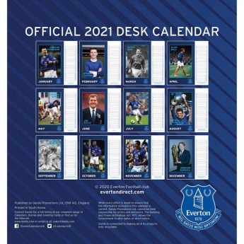 FC Everton stolní kalendář 2021