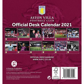 Aston Villa stolní kalendář 2021