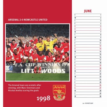 FC Arsenal stolní kalendář 2021