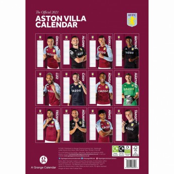Aston Villa kalendář 2021