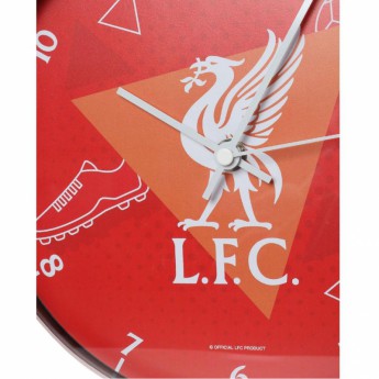 FC Liverpool hodiny Wall Clock red