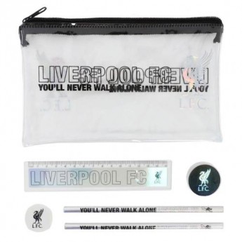 FC Liverpool školní set black and silver Stationery Set