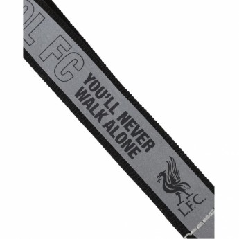 FC Liverpool šňůrka na krk s propiskou black and grey Lanyard Pen