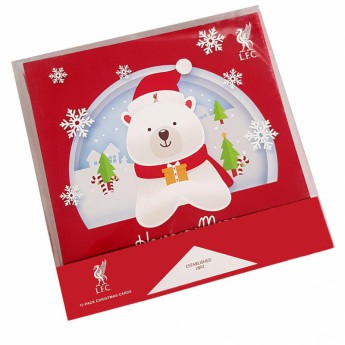 FC Liverpool vánoční přání 12 Pack Christmas Cards
