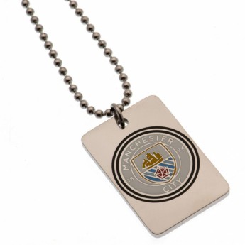 Manchester City řetízek na krk se psí známkou Enamel Crest Dog Tag & Chain