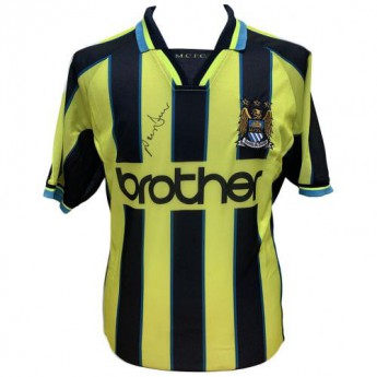 Legendy fotbalový dres Manchester City Dickov 1999 Signed Shirt