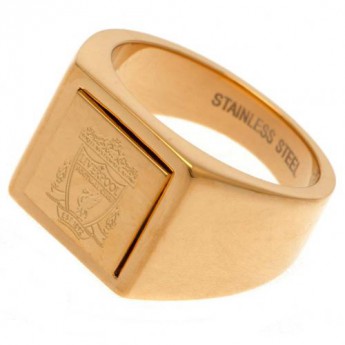 FC Liverpool prsten Gold Plated Signet Ring Small