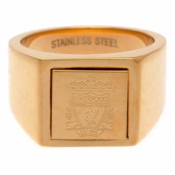 FC Liverpool prsten Gold Plated Signet Ring Small