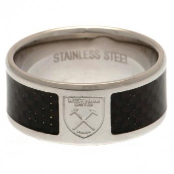 West Ham United prsten Carbon Fibre Ring Medium