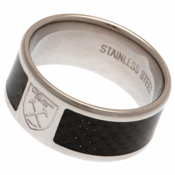 West Ham United prsten Carbon Fibre Ring Medium