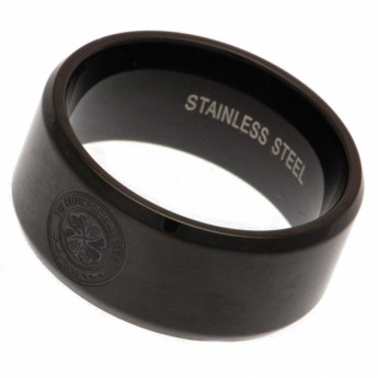 FC Celtic prsten Black IP Plated Ring Small