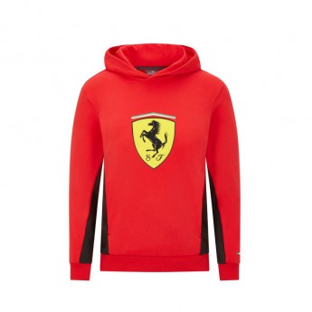 Ferrari dětská mikina s kapucí PUMA sweatshirt logo red F1 Team 2021