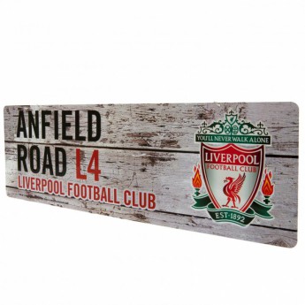 FC Liverpool kovová značka garden sign