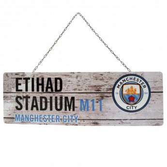 Manchester City kovová značka garden sign
