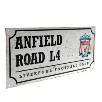 FC Liverpool cedule na zeď street sign retro