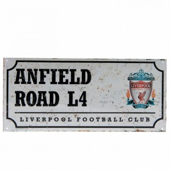 FC Liverpool cedule na zeď street sign retro