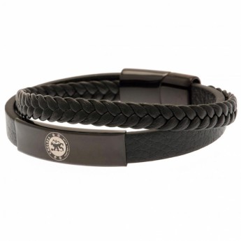 FC Chelsea kožený náramek Black IP Leather Bracelet