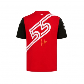 Ferrari pánské tričko Carlos Sainz redblack F1 Team 2022