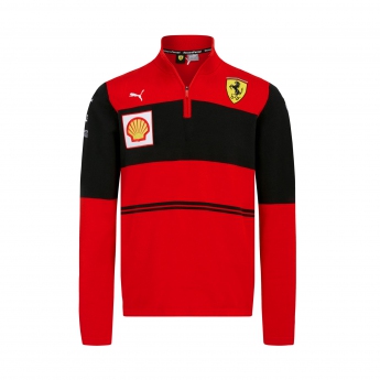 Ferrari pánská mikina zip team sweatshirt redblack F1 Team 2022