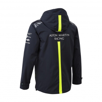 Aston Martin pánská bunda s kapucí team rain jacket navy blue