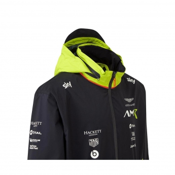 Aston Martin pánská bunda s kapucí rain jacket navy blue