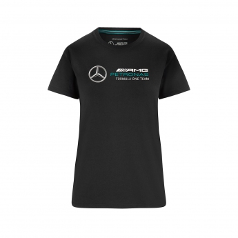 Mercedes AMG Petronas dámské tričko logo black F1 Team 2022