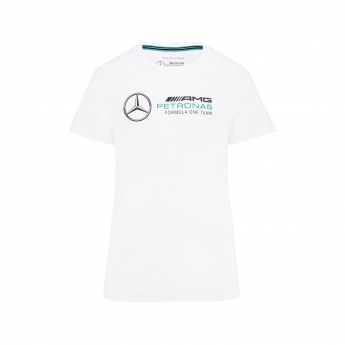 Mercedes AMG Petronas dámské tričko logo white F1 Team 2022