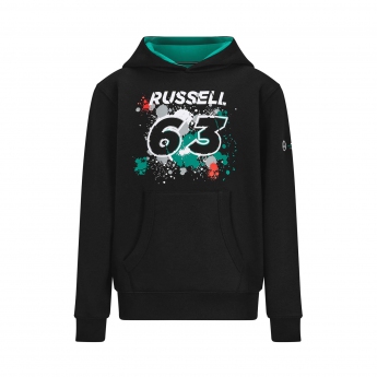 Mercedes AMG Petronas pánská mikina s kapucí George 63 sweatshirt black F1 Team 2022