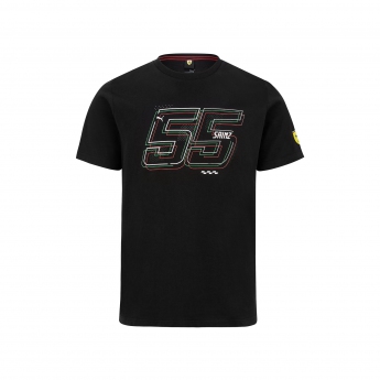Ferrari pánské tričko Carlos Sainz black F1 Team 2022