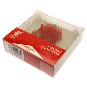 FC Liverpool set podtácků 4pk glass coaster set