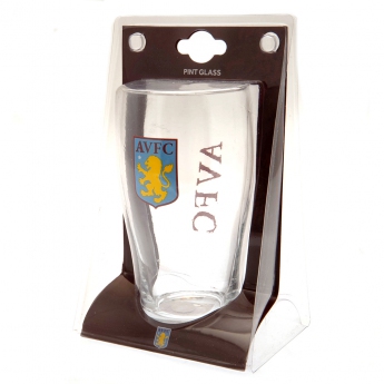 Aston Villa pinta tulip pint glass