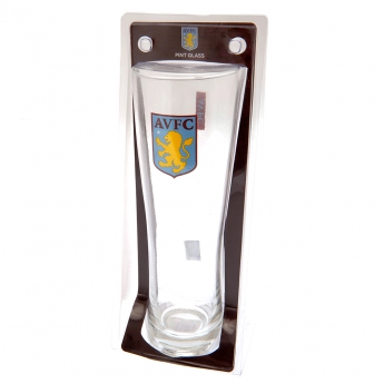 Aston Villa pinta tall beer glass