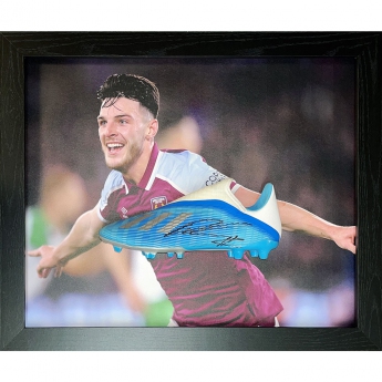 Legendy zarámovaná kopačka West Ham United FC Rice Signed Boot (Framed)