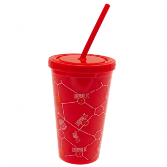 FC Liverpool kelímek se slámkou kids beaker red