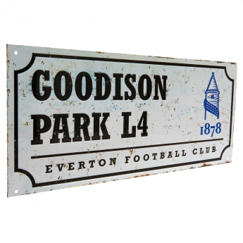 FC Everton cedule na zeď street sign retro