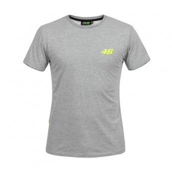 Valentino Rossi pánské tričko grey logo VR46 yellow Core