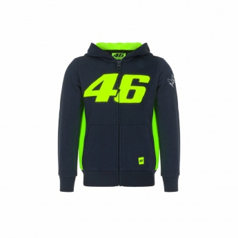 Valentino Rossi dětská mikina s kapucí VR46  -  Classic black 2022