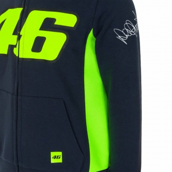 Valentino Rossi dětská mikina s kapucí VR46  -  Classic black 2022