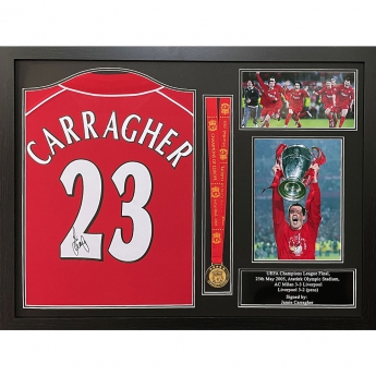 Legendy zarámovaný dres Liverpool 2000 Carragher Signed Shirt & Medal (Framed)