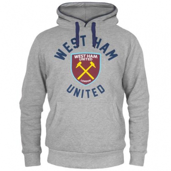 West Ham United pánská mikina s kapucí graphic grey