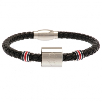 FC Rangers náramek Colour Ring Leather Bracelet