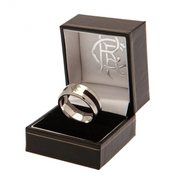 FC Rangers prsten Black Inlay Ring Medium