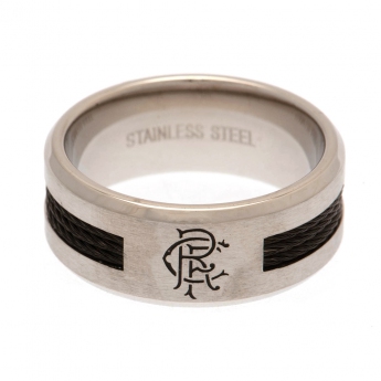 FC Rangers prsten Black Inlay Ring Large