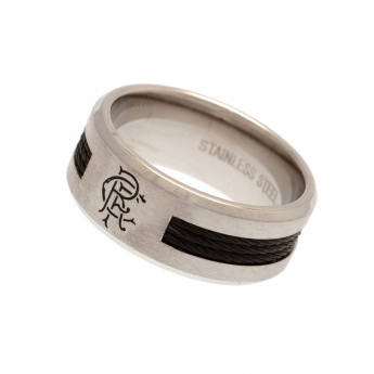 FC Rangers prsten Black Inlay Ring Large