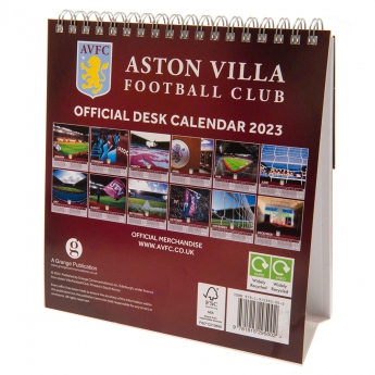 Aston Villa kalendář Desktop Calendar 2023