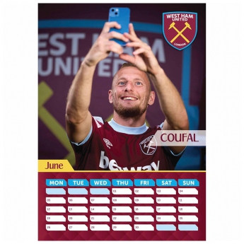 West Ham United kalendář A3 Calendar 2023