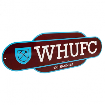 West Ham United cedule na zeď Colour Retro Sign